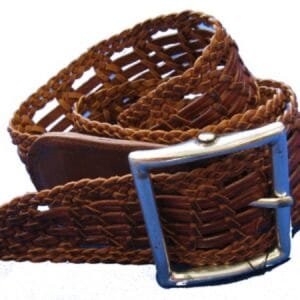 Gürtel Linda 94-60-013 Flecht – brandy – Länge 100cm